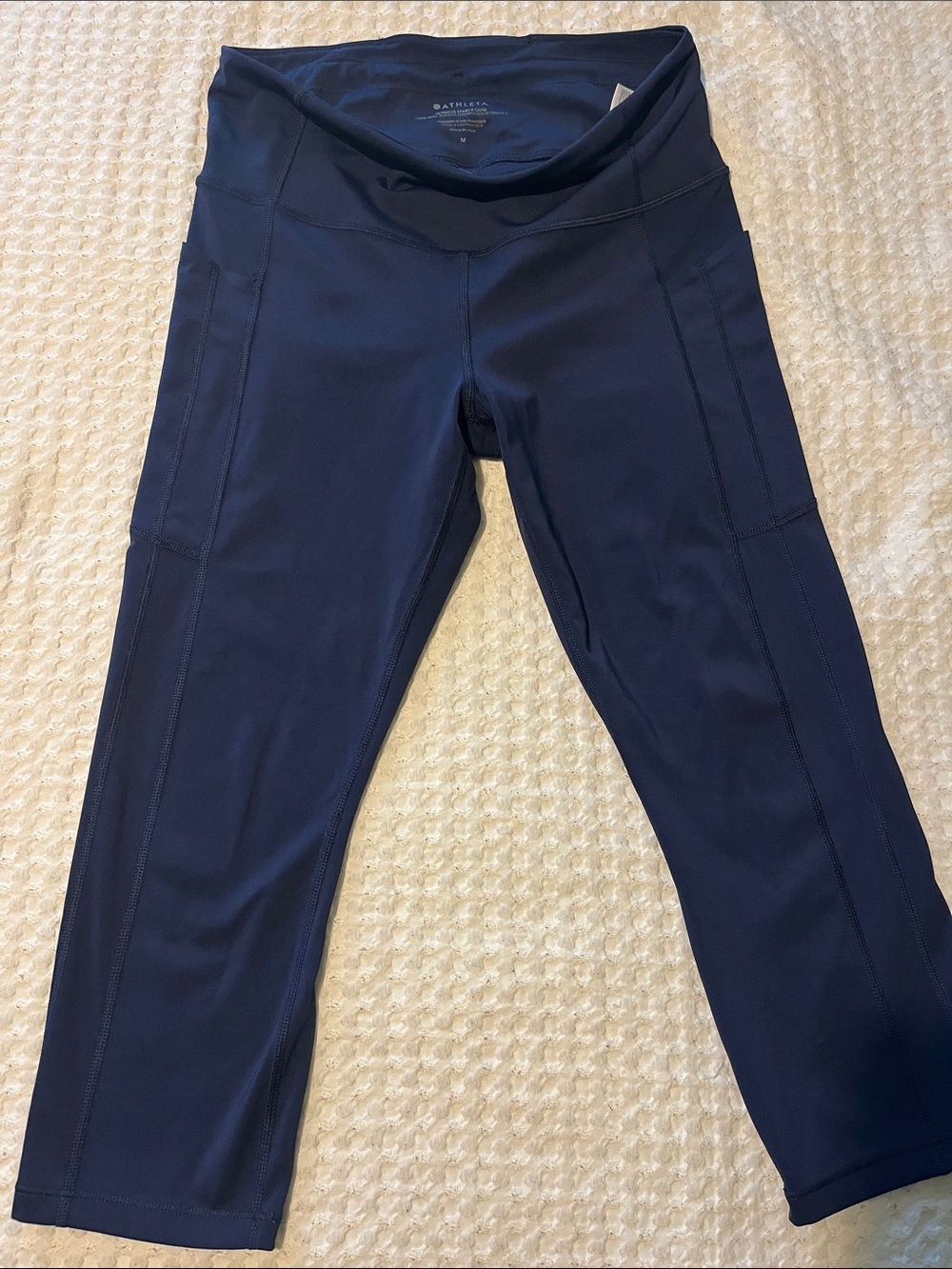 Athleta Navy Blue Capris with Side Pockets